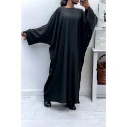 Abaya noir over size (36-52) coupe kimono