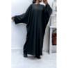 Abaya noir over size (36-52) coupe kimono