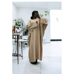 Abaya beige over size (36-52) coupe kimono