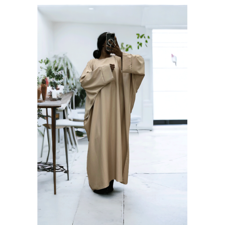 Abaya beige over size (36-52) coupe kimono