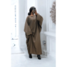 Abaya taupe over size (36-52) coupe kimono