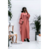 Abaya 2 pièces robe et kimono en rose