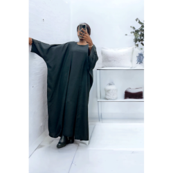 Abaya 2 pièces robe et kimono en noir