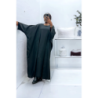 Abaya 2 pièces robe et kimono en noir