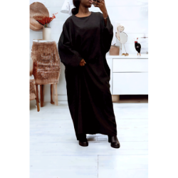 Abaya noire très ample (36-52) coupe kimono