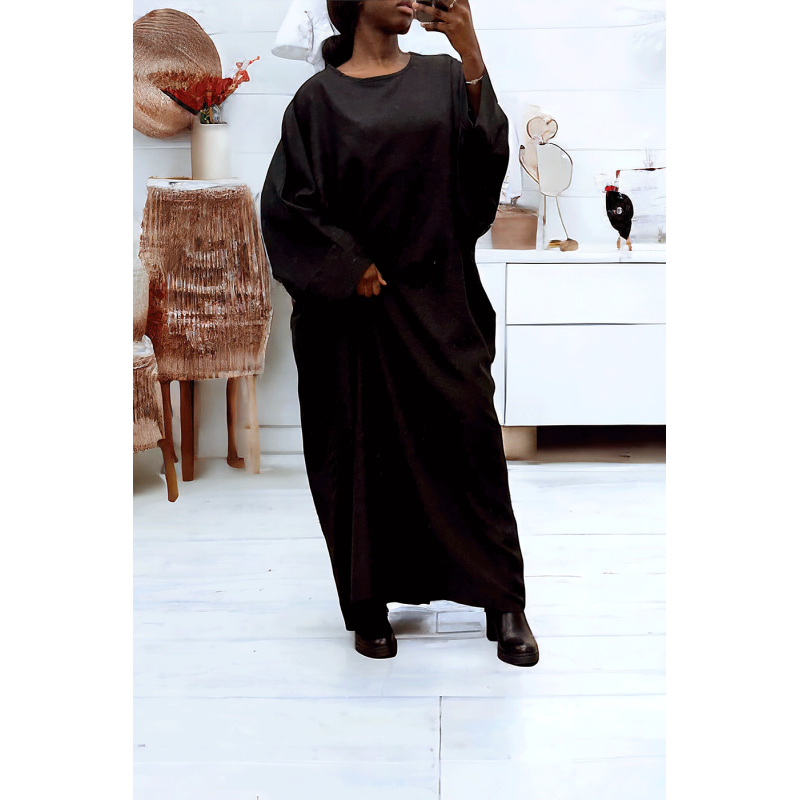 Abaya noire très ample (36-52) coupe kimono