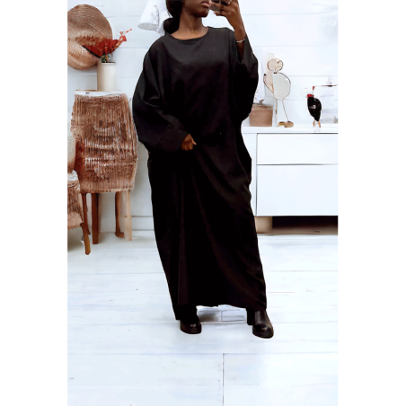 Abaya noire très ample (36-52) coupe kimono