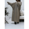 Abaya grise très ample (36-52) coupe kimono