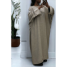 Abaya grise très ample (36-52) coupe kimono