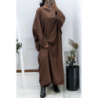 Abaya choco très ample (36-52) coupe kimono