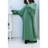 Abaya vert d'eau très ample (36-52) coupe kimono