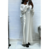 Abaya blanche très ample (36-52) coupe kimono
