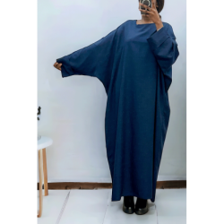 Abaya marine très ample (36-52) coupe kimono