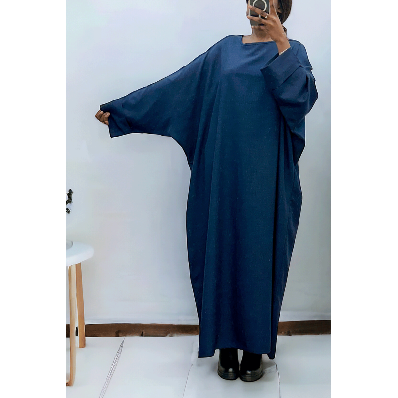 Abaya marine très ample (36-52) coupe kimono