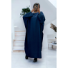 Abaya marine très ample (36-52) coupe kimono