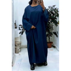 Abaya marine très ample (36-52) coupe kimono
