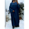 Abaya marine très ample (36-52) coupe kimono