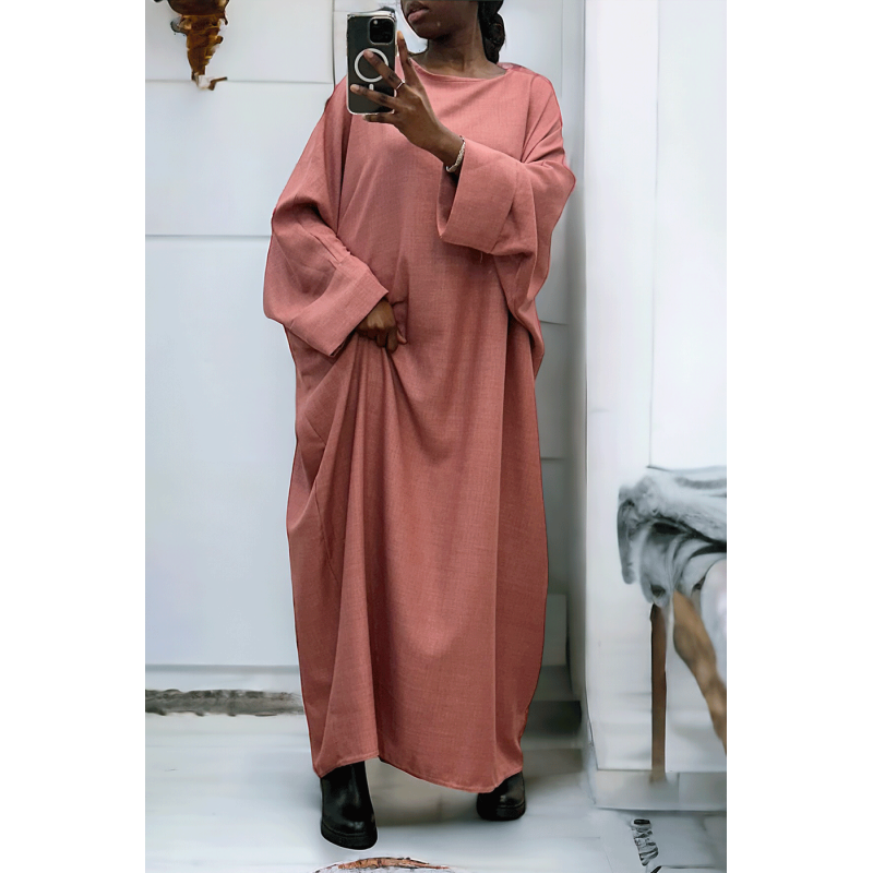 Abaya rose très ample (36-52) coupe kimono