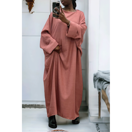 Abaya rose très ample (36-52) coupe kimono
