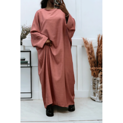 Abaya rose très ample (36-52) coupe kimono