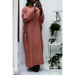 Abaya rose très ample (36-52) coupe kimono
