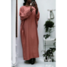 Abaya rose très ample (36-52) coupe kimono