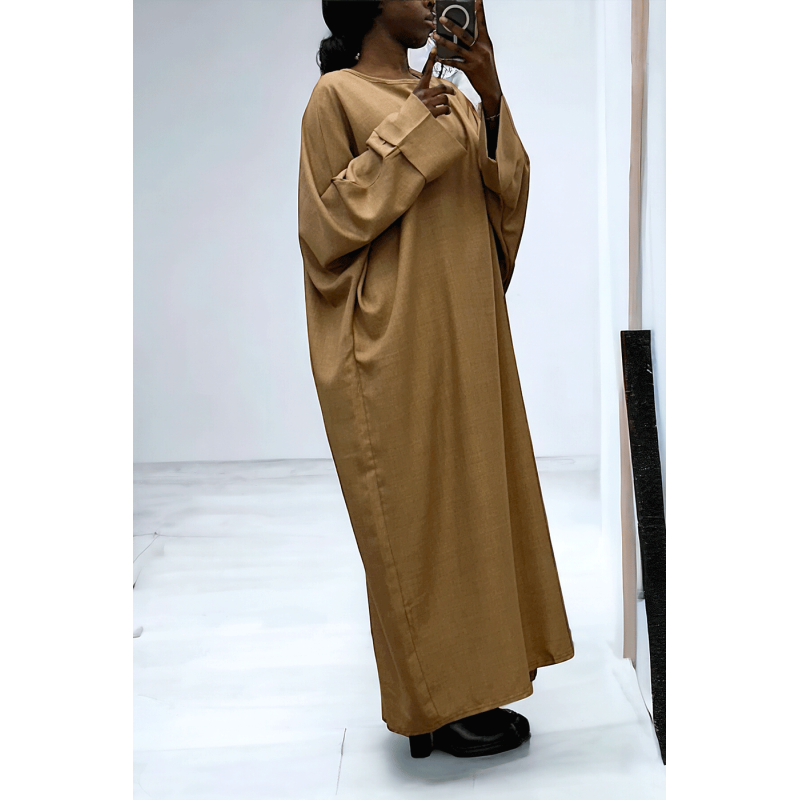 Abaya camel très ample (36-52) coupe kimono