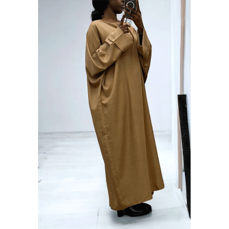 Abaya camel très ample (36-52) coupe kimono