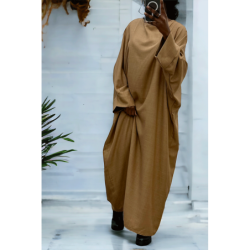 Abaya camel très ample (36-52) coupe kimono