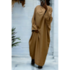 Abaya camel très ample (36-52) coupe kimono