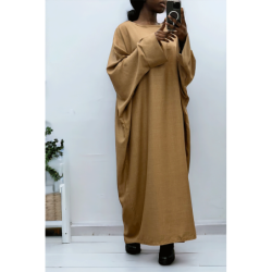 Abaya camel très ample (36-52) coupe kimono
