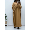 Abaya camel très ample (36-52) coupe kimono