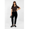 Pantalon Italy Moda Pantalon en velours côtelé 224056