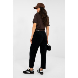 Pantalon Italy Moda Pantalon en velours côtelé 224056