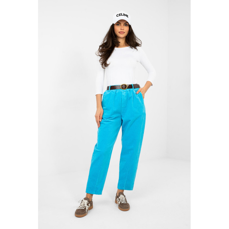 Pantalon Italy Moda Pantalon en velours côtelé 224057