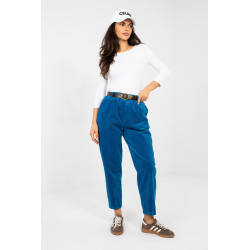 Pantalon Italy Moda Pantalon en velours côtelé 224058