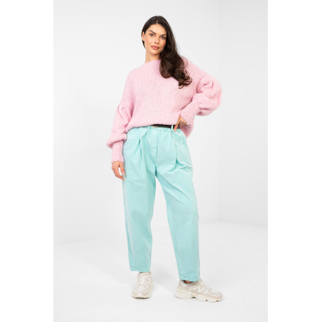 Pantalon Italy Moda Pantalon en velours côtelé 224385