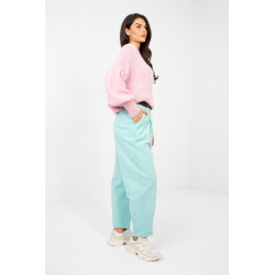 Pantalon Italy Moda Pantalon en velours côtelé 224385