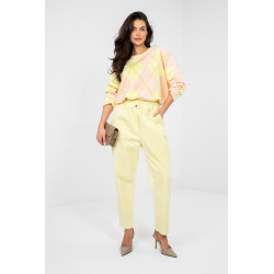 Pantalon Italy Moda Pantalon en velours côtelé 224840