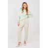 Pantalon Italy Moda Pantalon en velours côtelé 224386