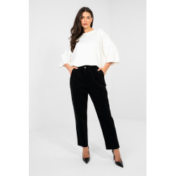Pantalon Italy Moda Pantalon en velours côtelé 224841