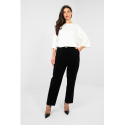 Pantalon Italy Moda Pantalon en velours côtelé 224841