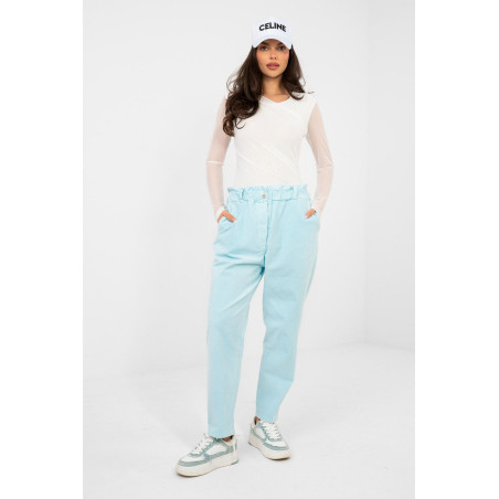 Pantalon Italy Moda Pantalon en velours côtelé 224842
