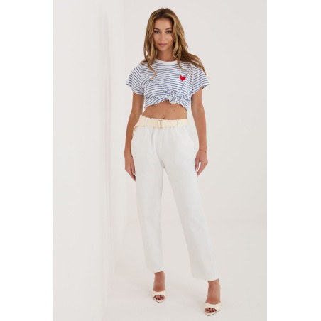 Pantalon Italy Moda Pantalon en velours côtelé 226457
