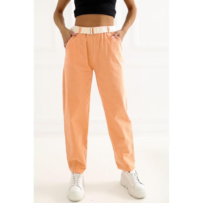 Pantalon Italy Moda Pantalon en velours côtelé 226458