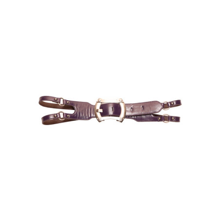 Ceinture Violette à Double lanière croisée. Boucle Large. Ceinture Femme. XF08154