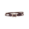 Ceinture Violette à Double lanière croisée. Boucle Large. Ceinture Femme. XF08154