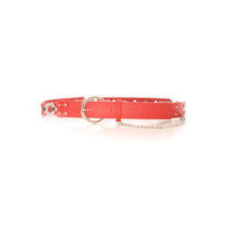Ceinture Rouge effet troué avec des strass. Accessoire BG-P016