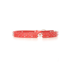 Ceinture Rouge effet troué avec des strass. Accessoire BG-P016
