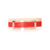 Ceinture Rouge avec boucle rectangulaire argentée. Accessoire 9001